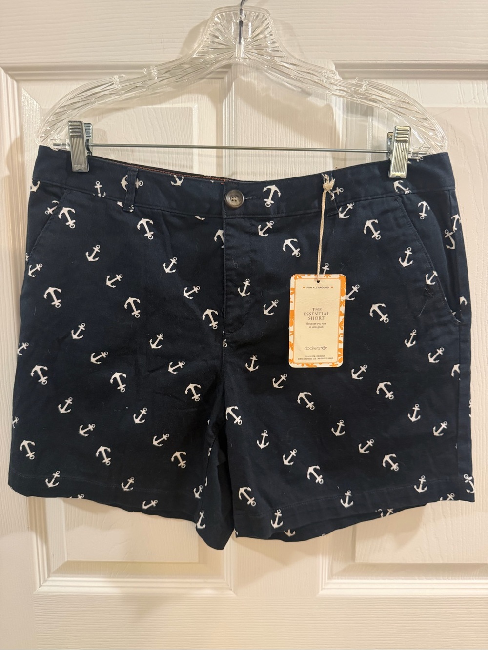 Dockers Navy Anchor-Print Women's Shorts